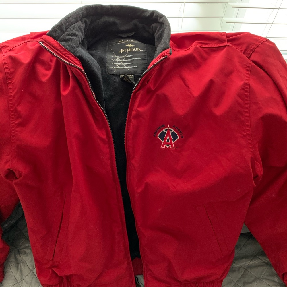 Antigua fleece lined Anaheim Angels jacket.